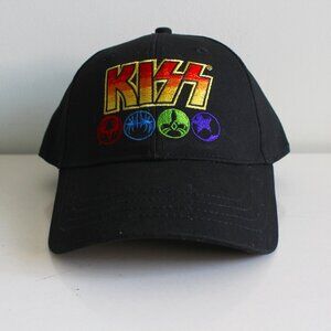 NWT KISS Band Classic  Cotton Adjustable Baseball Cap Black Hat